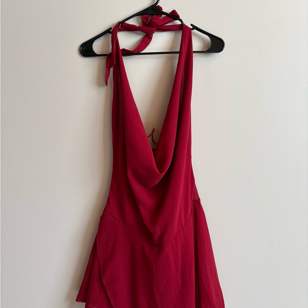 Red Halter Neck Dress (Xs-M)